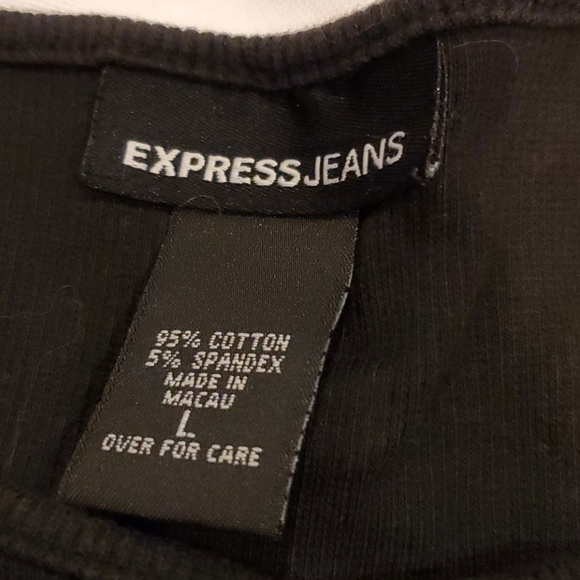 Express Jeans Black Floral L. Tank Top - Picture 3 of 5